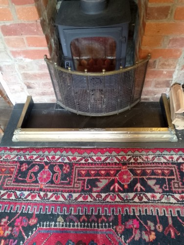 Vintage brass period fire - brass,