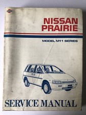 Nissan Prairie Service Manual Factory Workshop Repair Nissan Original M11 Series