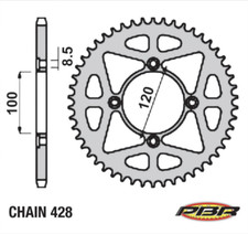 Black Ergal Crown Step 428 58 Teeth Beta RR Motard 125 4T LC Euro 5 2021-2024