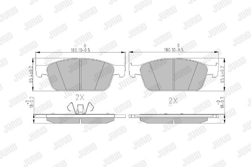 Jurid 573460j brake pad set - jurid,