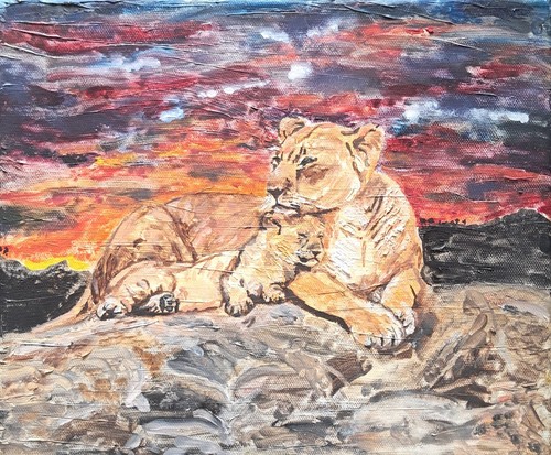 Original oil painting a - painting, "a