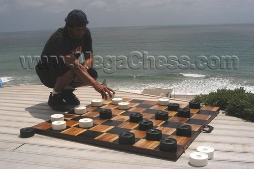 Large plastic checkers - checkers, with