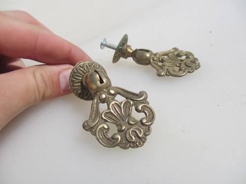 Vintage brass cabinet handles - vintage,