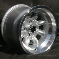 Maxilite Minilite 13x9" 4x100 PCD ET-12 Silver/D-Cut Alloy Wheel