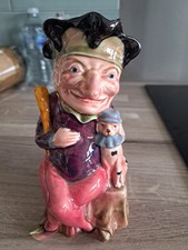 Vintage Gorgeous Mr Punch Toby Jug By Melba Ware No Chips Cracks or Crazing.