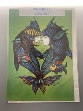 Vintage Zodiac Sign Pisces Birthday Card With Original Packaging And Envelope