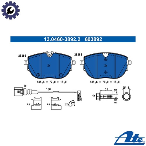 Brake pad set - brake,