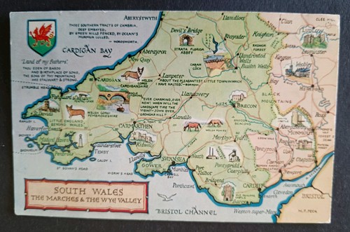 Map salmon postcard - ,