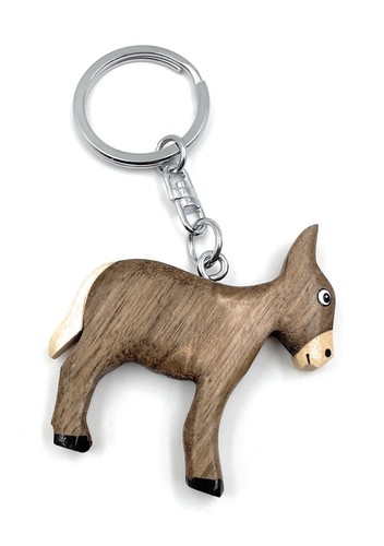 Handmade wooden keyring - handmade, goat