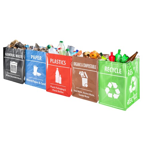 Pack reusable recycling bags - 5,