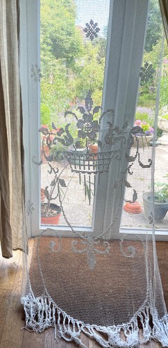 Antique 1920s french filet - antique,