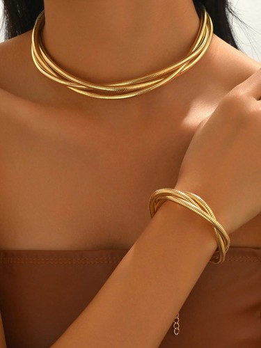2pcs chunky snake chain - snake,