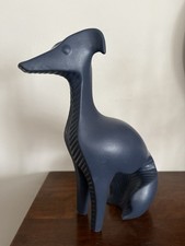 Jonathan Adler Menagerie 11.5" Whippet Dog Pottery Statue Blue Gray