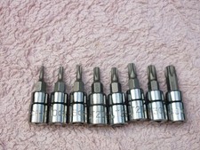 HALFORDS ADVANCED 8 PIECE SECURITY TORX  SET, 1/4" DRIVE, T8 TO T40
