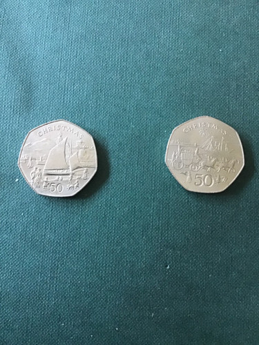 Christmas 50p coins - for, &