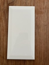 Ceramic tiles - Blanco Biselado Brillo 20cm by 10cm - COLLECTION ONLY