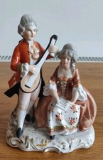 VEB Unter Weiss Bach Musician Figurine German Banjo Guitar Player Singer