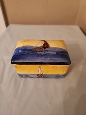 Vintage Trinket Box  Sailboat