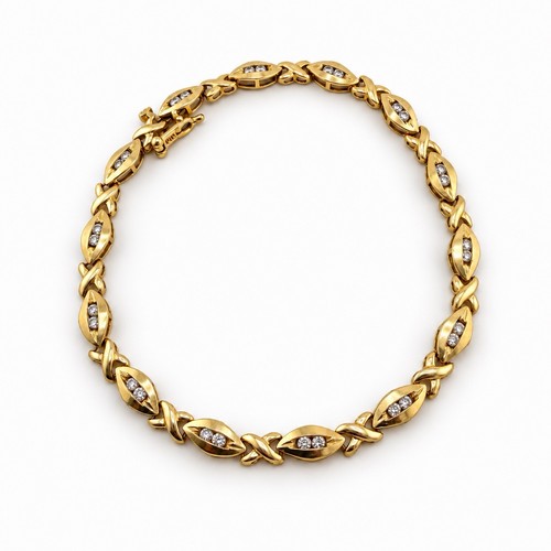 14ct gold fancy link - x,
