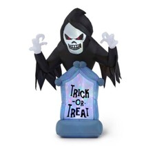 Inflatable Halloween Decoration 6ft 1.8m Shivering Ghoul + Tombstone Ex Display 