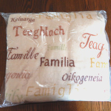 Mauve Fleece "Family" Throw