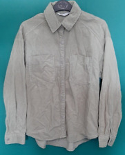 Ladies Shacket Over shirt Green Cord Zara Top Womens UK Size 6-8 XS 'C34