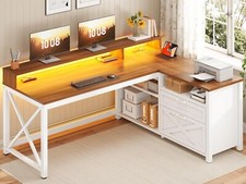 Farmhouse L Shaped Desk, 55"