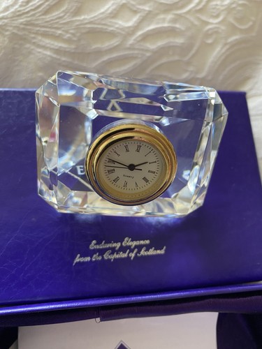 Edinburgh crystal mini clock - mini,