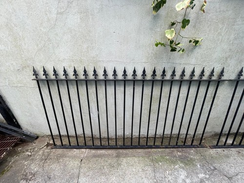 Two black railings - black,