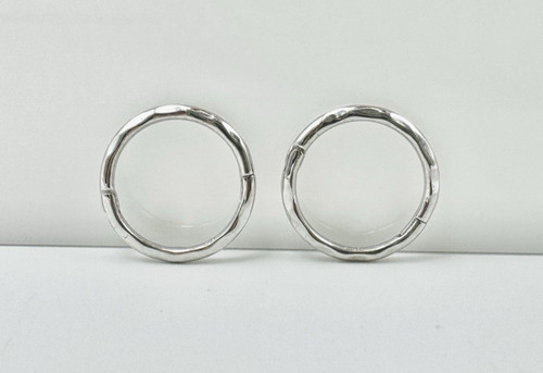 Solid 9ct white gold - white, 10mm