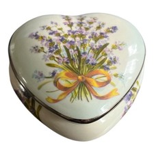 Royal Worcester PALISSY Flower Porcelain Trinket Box