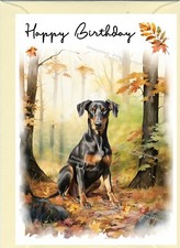 Dobermann Dog Birthday Card