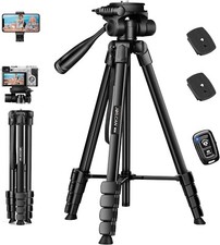 Jolican 68" Phone Tripod, Camera Tripod Stand for Phone Photos Video, Travel Flo