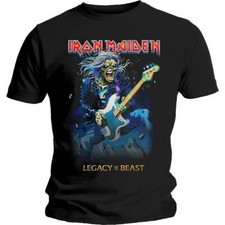 Official Iron Maiden T Shirt Legacy Beast Eddie on Bass Classic Rock Metal Band