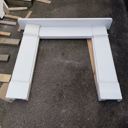 Limestone fireplace surround - fireplace,