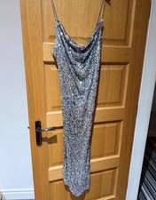 New Zara silver sequin Maxi
