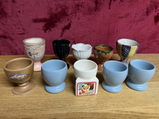 Job Lot – Vintage Ceramic Stoneware Mix Egg Cups inc Sooty and souvenir mix x10