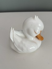 Vintage Royal Osbourne Fine Bone China White Sleeping Duck Ornament Gift 