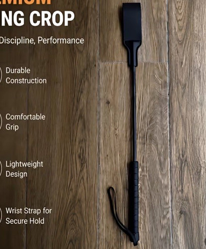 Black riding crop - black, wrist