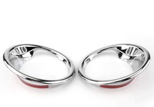 2 ABS Chrome Round Front Fog Light Frame Molding Cover Trim BMW X5 F15 2014-2018