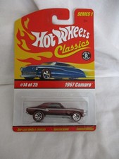 Hot Wheels 2004 Classics Series 1, 1967 Camaro Dark Red Chrome Sealed In Card