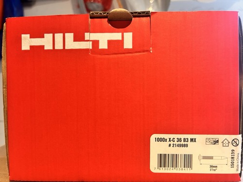 Hilti bx3 36mm nails 36 - bx3, x-c