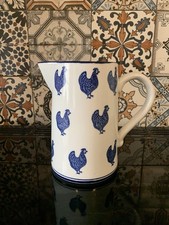 Gisella Graham Blue Chicken Ceramic Jug (used)