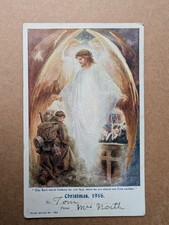OLD POSTCARD ARTIST MAN UNIFORM MILITARY RELIGION JESUS WW1 CHURCH PS 237