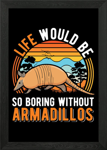 Armadillo gift framed - framed, wall