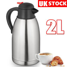 2L Thermal Coffee Tea Pot Stainless Steel Vacuum Insulated Thermos Flask Jug UK