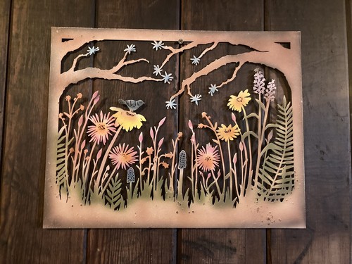 Coloured metal meadow - meadow, /
