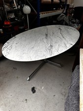 1970s Vintage Roche Bobois/ Florence Knoll Marble Dining Table Retro