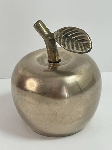 Vintage brass apple bell - brass,