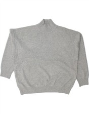 MARKS & SPENCER Mens Loose Fit Turtle Neck Jumper Sweater Large Grey CU04